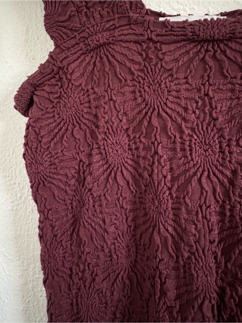 Altar'd State Maroon Ruched Square-Neck Tank - Picture 3 of 3